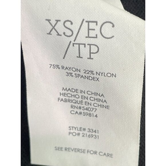 CABI Edie Black Ponte Knit Sleeveless Sheath Dress Size XS #3341 - Picture 4 of 5